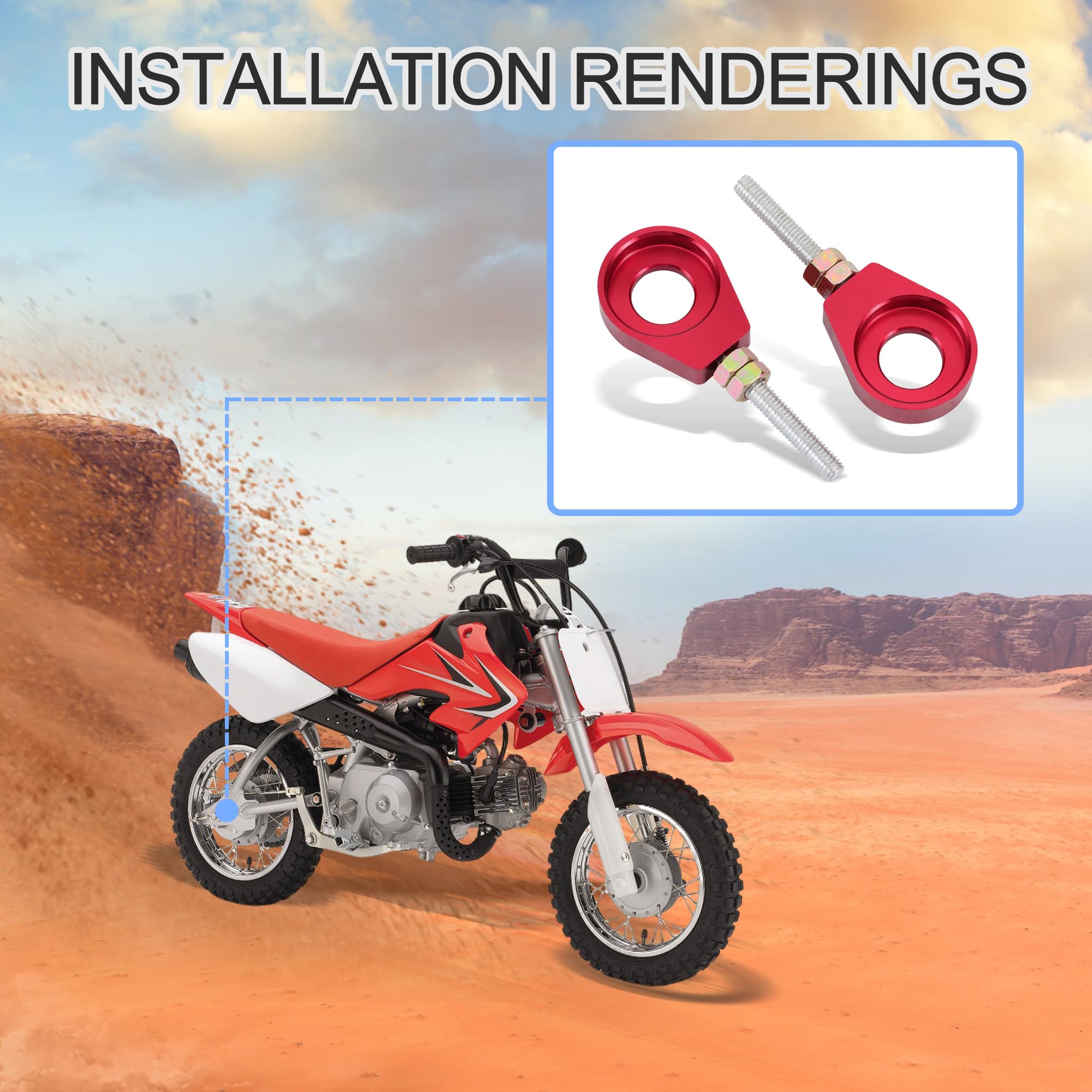 Amazon | GOOFIT チェーンアジャスタ テンショナー CNC 交換用 110cc